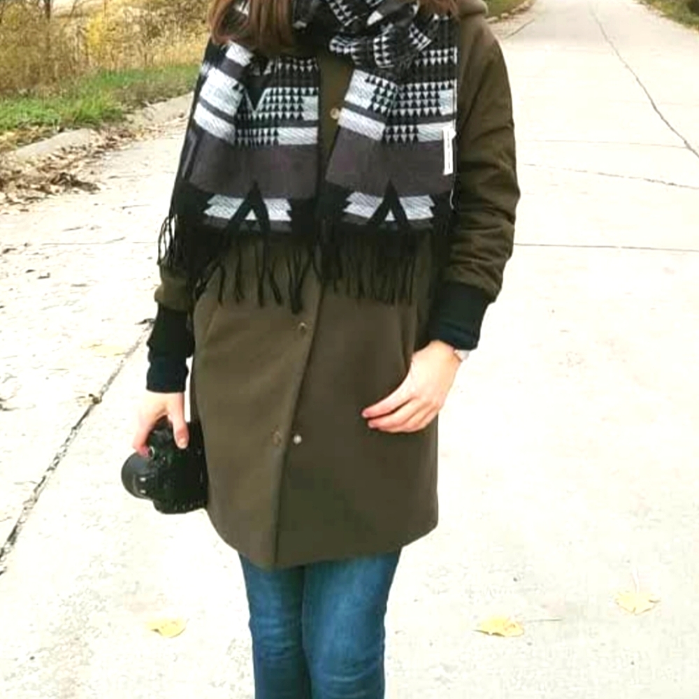 Top Shop olive military coat